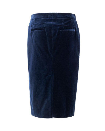 Tom Ford Blue Cotton Midi Skirt
