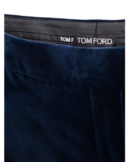 Tom Ford Blue Cotton Midi Skirt