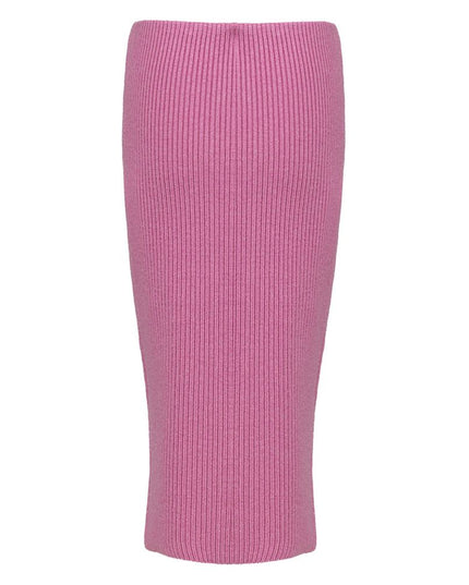 Tom Ford Pink Wool Midi Skirt