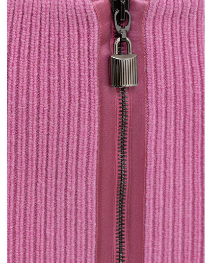 Tom Ford Pink Wool Midi Skirt