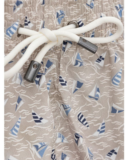 Canali Beige Polyester Swim Shorts