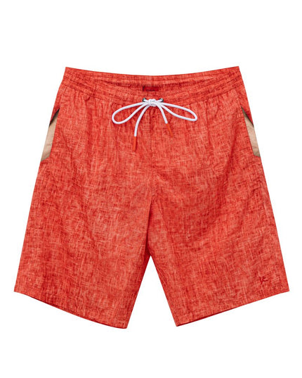 Isaia Red Polyester Swim Shorts