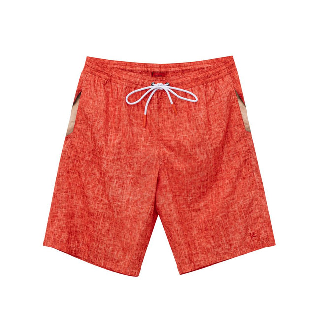 Isaia Red Polyester Swim Shorts