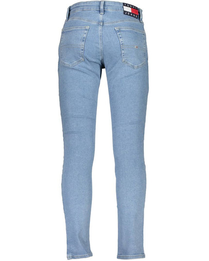Tommy Hilfiger Light Blue Cotton Men Slim Tapered Jean
