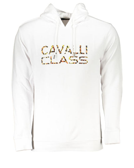 Cavalli Class White Cotton Men Sweater
