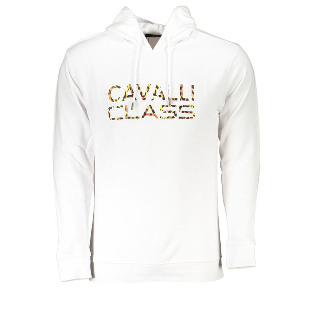 Cavalli Class White Cotton Men Sweater