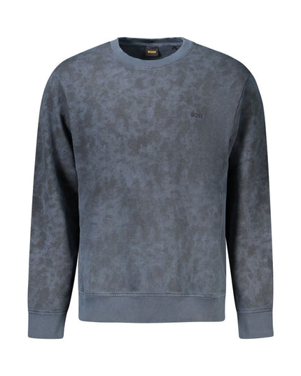Hugo Boss Blue Cotton Men Sweater