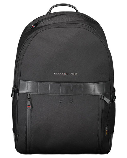 Tommy Hilfiger Black Nylon Men Backpack