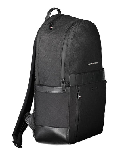 Tommy Hilfiger Black Nylon Men Backpack