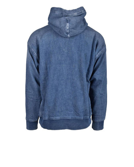 Diesel Blue Cotton Hoodie