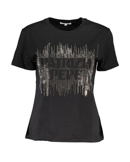 Patrizia Pepe Black Cotton Women T-Shirt