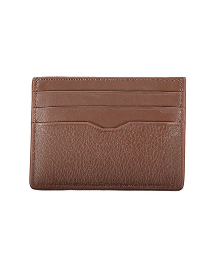 Tommy Hilfiger Sleek Leather Card Holder with Contrast Detailing