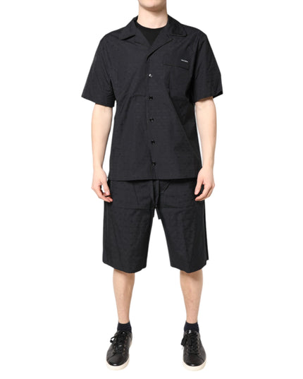Dolce & Gabbana Black Cotton Men Pajama Set Sleepwear