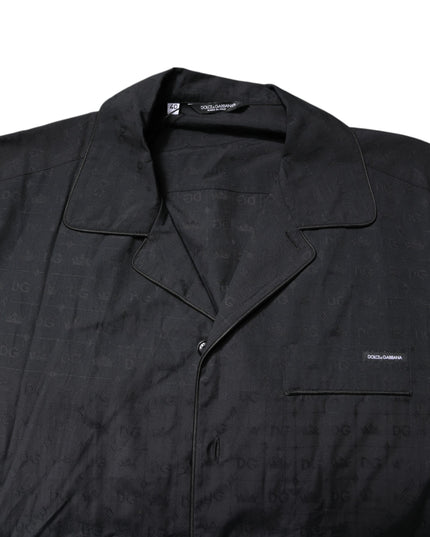 Dolce & Gabbana Black Cotton Men Pajama Set Sleepwear