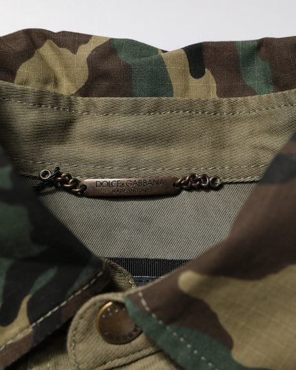 Dolce & Gabbana Brown Cotton Stretch Shirt Pants Casual Set