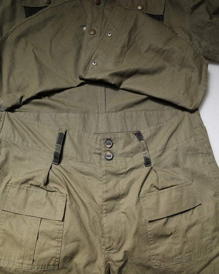 Dolce & Gabbana Brown Cotton Stretch Shirt Pants Casual Set