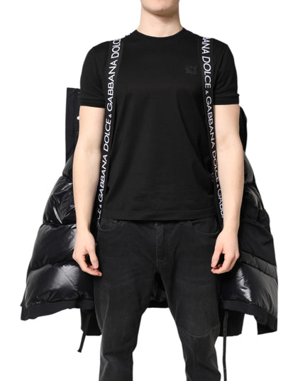 Dolce & Gabbana Black Nylon Full Zip Hooded Parka Jacket