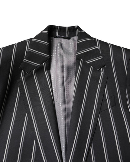 Dolce & Gabbana Black Striped SICILIA Formal 2 Piece Suit