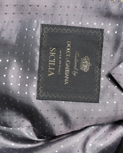 Dolce & Gabbana Black Striped SICILIA Formal 2 Piece Suit