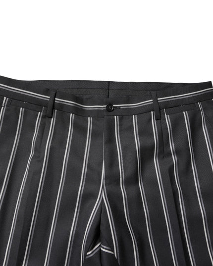 Dolce & Gabbana Black Striped SICILIA Formal 2 Piece Suit