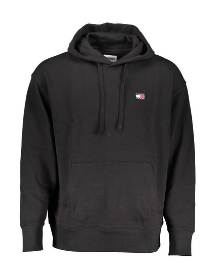 Tommy Hilfiger Black Cotton Men Sweater Hoodie