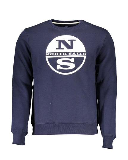 North Sails Blue Cotton Men Sweater