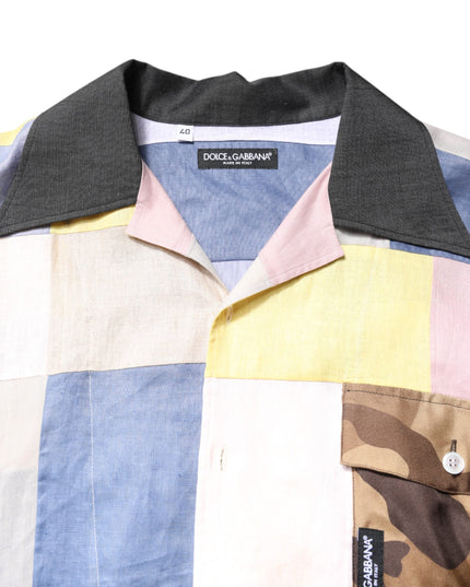 Dolce & Gabbana Multicolor Patchwork Short Sleeve Shirt