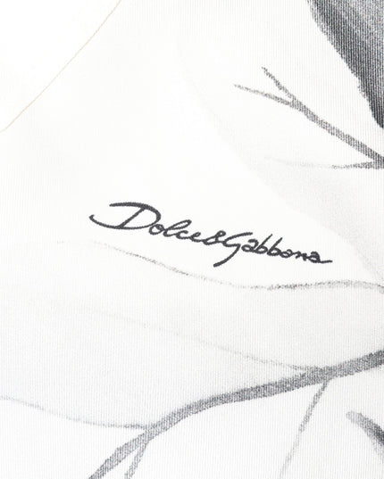 Dolce & Gabbana Ivory Silk Long Sleeves Men Casual Shirt