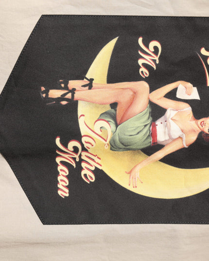 Dolce & Gabbana Beige Pin Up Print MARTINI Men Casual Shirt