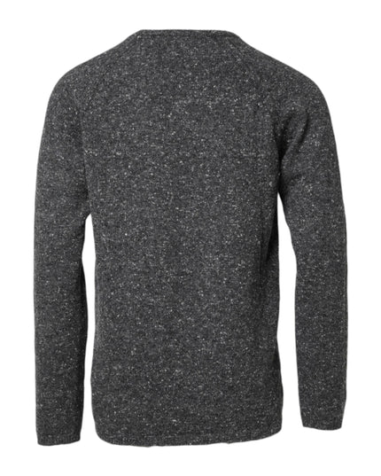 Dolce & Gabbana Gray Wool Knitted Round Neck Pullover Sweater