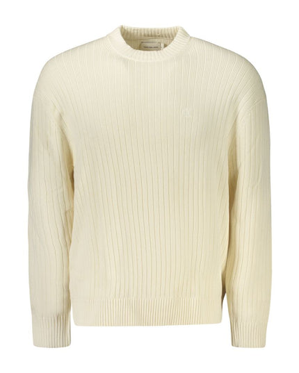 Calvin Klein White Cotton Men Sweater