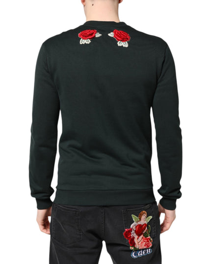 Dolce & Gabbana Black Sequined Embellished Pullover Sweater