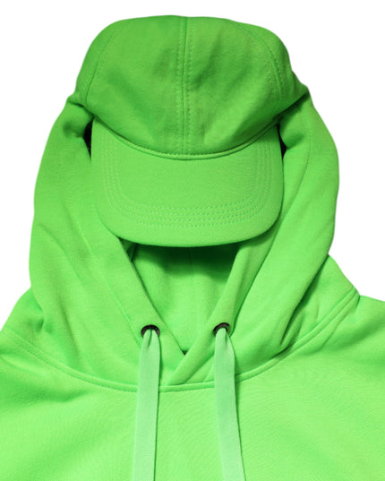 Dolce & Gabbana Green Polyester Hooded Sportswear Vest Sweater