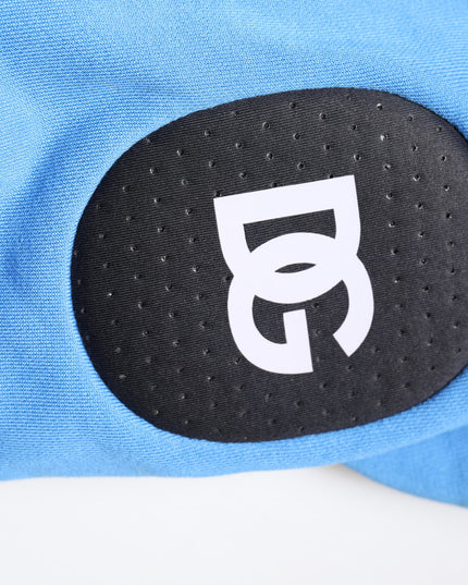 Dolce & Gabbana Blue Cotton Hooded Men Sportswear Vest Sweater