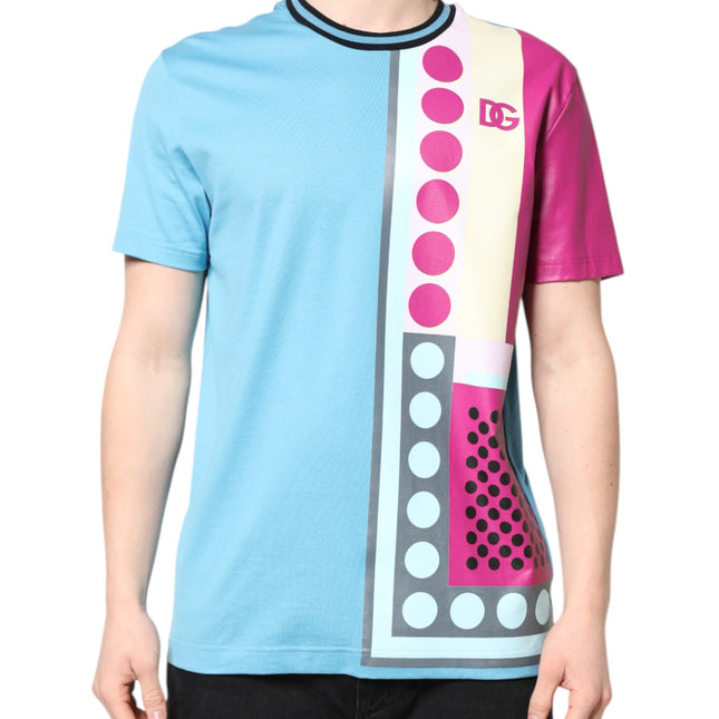 Dolce & Gabbana Multicolor Printed Logo Short Sleeve T-shirt