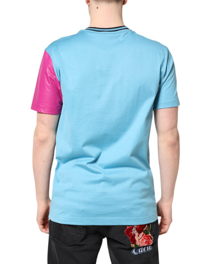 Dolce & Gabbana Multicolor Printed Logo Short Sleeve T-shirt