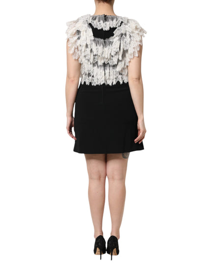 Dolce & Gabbana Black Fashion Devotion Embellish Mini Dress