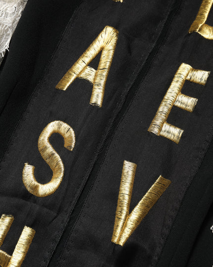 Dolce & Gabbana Black Fashion Devotion Embellish Mini Dress