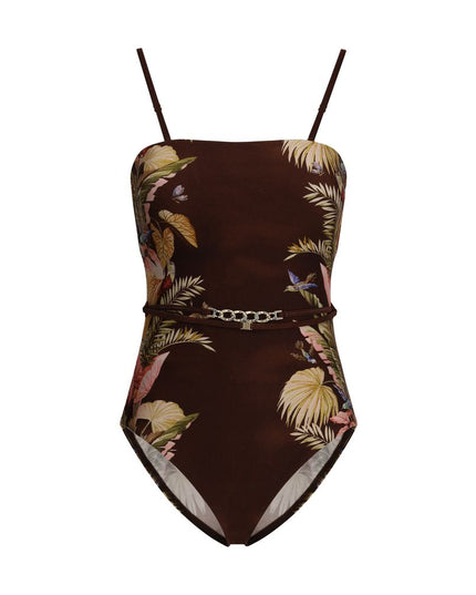 Zimmermann Brown Polyamide One-Piece Swimsuit