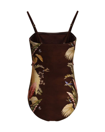 Zimmermann Brown Polyamide One-Piece Swimsuit