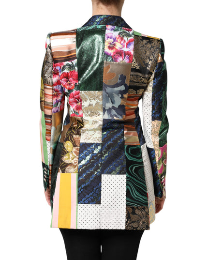 Dolce & Gabbana Multicolor Floral Patchwork Jacquard Jacket