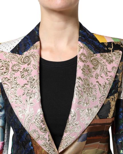 Dolce & Gabbana Multicolor Floral Patchwork Jacquard Jacket