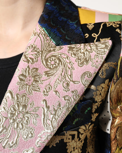 Dolce & Gabbana Multicolor Floral Patchwork Jacquard Jacket