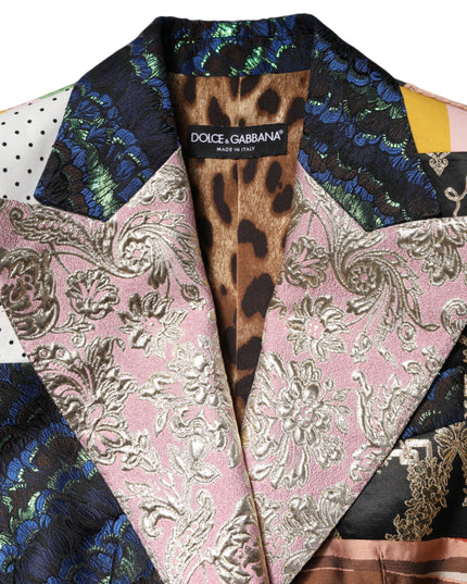 Dolce & Gabbana Multicolor Floral Patchwork Jacquard Jacket