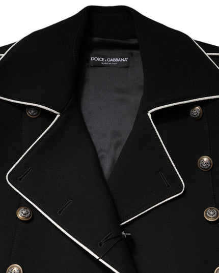 Dolce & Gabbana Black Wool Double Breasted Blazer Jacket