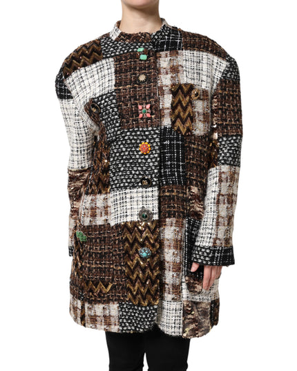 Dolce & Gabbana Multicolor Patchwork Button Down Jacket