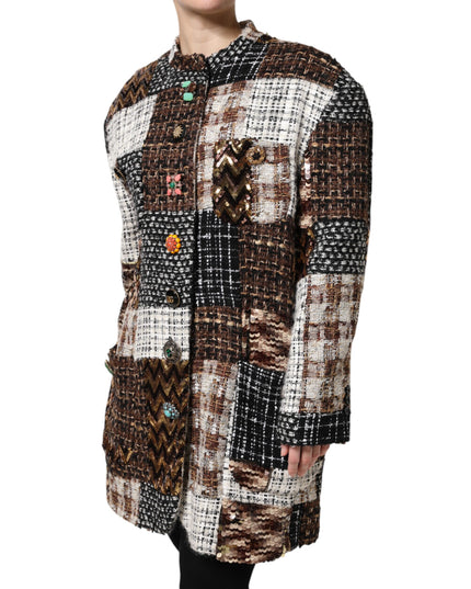 Dolce & Gabbana Multicolor Patchwork Button Down Jacket