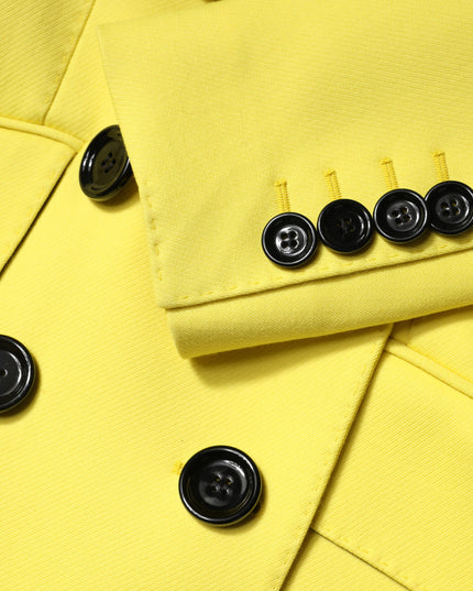 Dolce & Gabbana Yellow Double Breasted Trench Coat Jacket