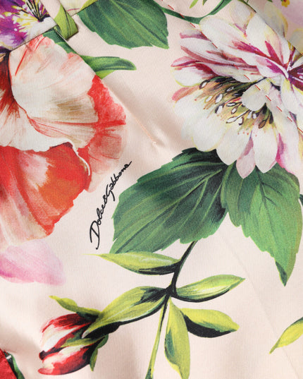 Dolce & Gabbana Multicolor Floral High Waist Straight Pants