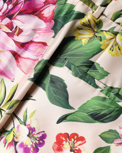 Dolce & Gabbana Multicolor Floral High Waist Straight Pants